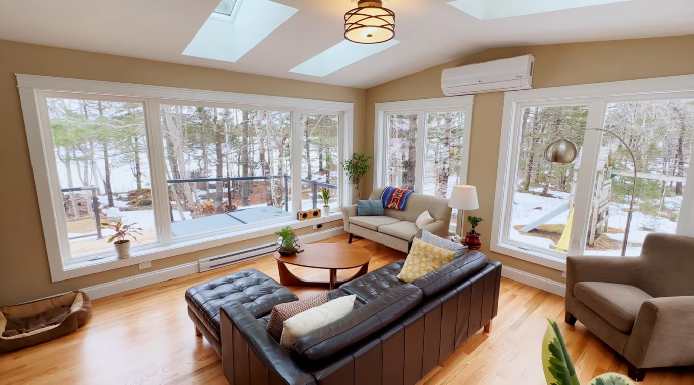 Energy-efficient sunroom with bright natural light and modern insulation