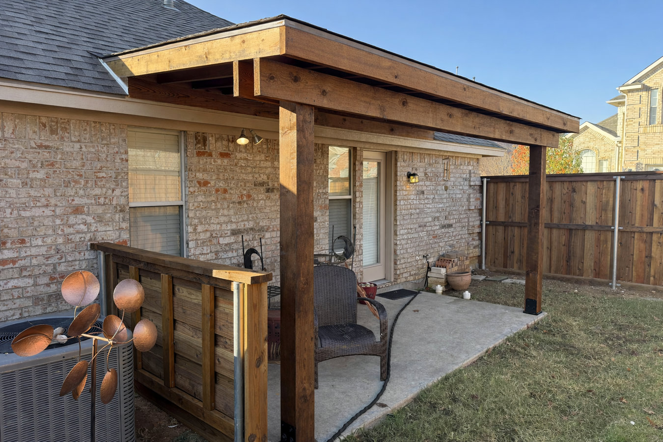 Patio cover installation